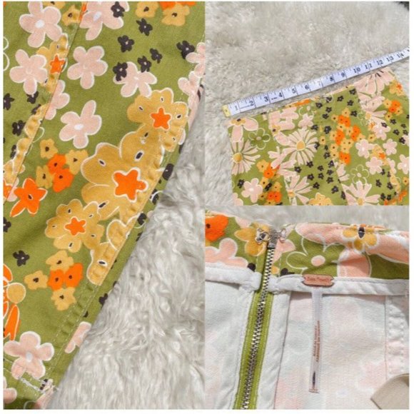 Free People - Modern Femme Novelty Floral Skirt Size 0 - Picture 4 of 4